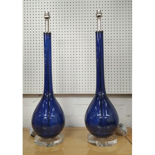 423 - JULIAN CHICHESTER 'AVIGNON' TABLE LAMPS, a pair, 69cm H, blue finish. (2)