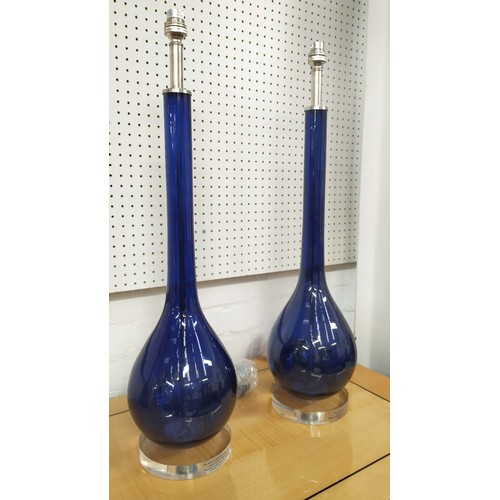 423 - JULIAN CHICHESTER 'AVIGNON' TABLE LAMPS, a pair, 69cm H, blue finish. (2)