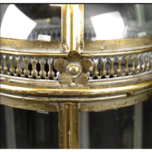 541 - STORM LANTERNS, a set of four, Regency style, gilt metal, 46cm H x 19cm diam. (4)