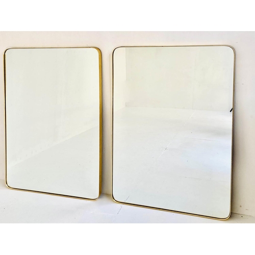 543 - WALL MIRRORS, a pair, 120cm high, 80cm wide, 1960's French style, gilt frames. (2)