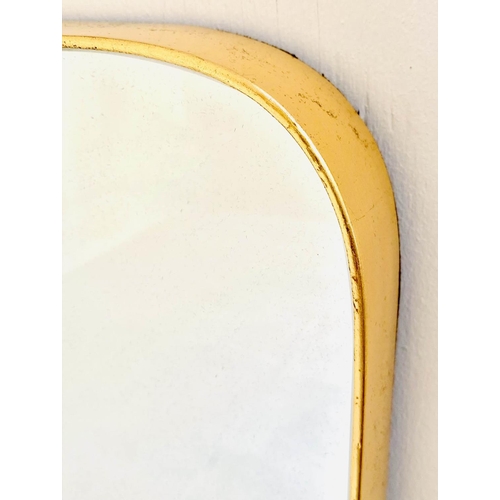 543 - WALL MIRRORS, a pair, 120cm high, 80cm wide, 1960's French style, gilt frames. (2)