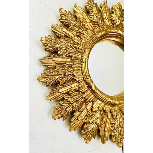 547 - CONVEX MIRRORS, a collection of nine, Regency style, gilt frames, of various designs and sizes, 30cm... 