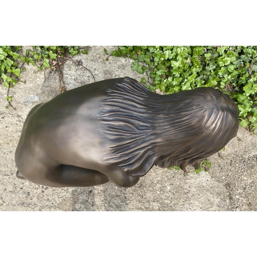 520 - CONTEMPORARY SCHOOL SCULPTURAL STUDY, untitled nude, 75cm high, 42cm wide, 78cm deep, resin in bronz... 