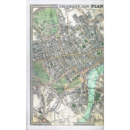 91 - CRUCHLEYS NEW PLAN OF LONDON, giclée, triptych of three framed panels, each panel 96cm x 71cm overal... 