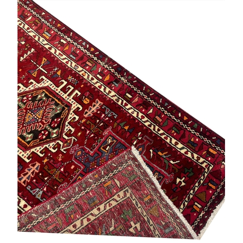 68 - PERSIAN KARAJA LONG RUNNER, 485cm x 90cm.