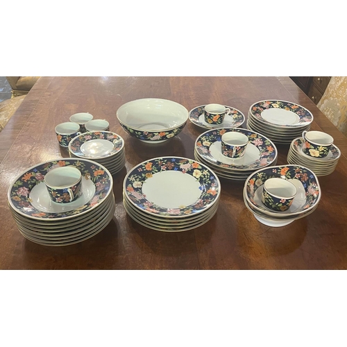 2 - LIMOGES FILETS FAITS MAIN SERVICE, nine dinner plates, eight entrée plates, eight soup bowls, two ve... 