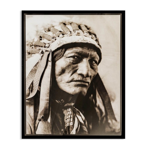 456 - PHOTO PRINTS, a set of two, Native Americans, framed and glazed, 90cm x 73cm. (2)