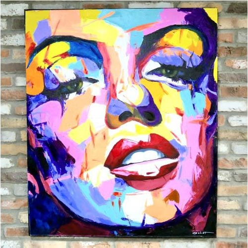 471 - MARILYN MONROE ABSTRACT PORTRAIT, contemporary school, acrylic on canvas, unframed, 120cm x 100cm.