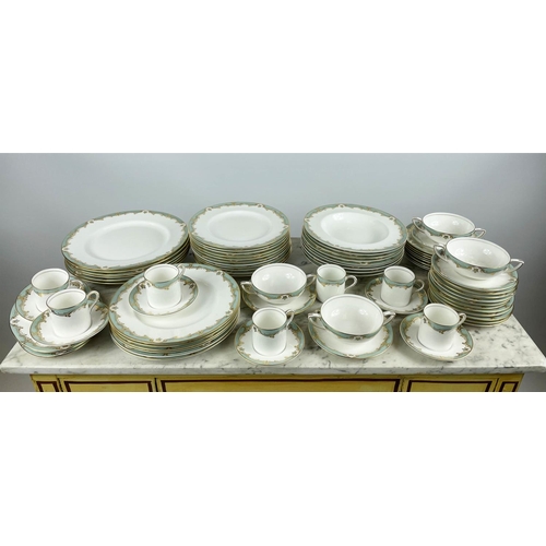 5 - ROYAL WORCESTER PART DINNER SERVICE, a 6 place setting comprising 6 dinner plates, 6 dessert bowls, ... 