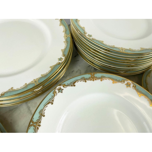 5 - ROYAL WORCESTER PART DINNER SERVICE, a 6 place setting comprising 6 dinner plates, 6 dessert bowls, ... 