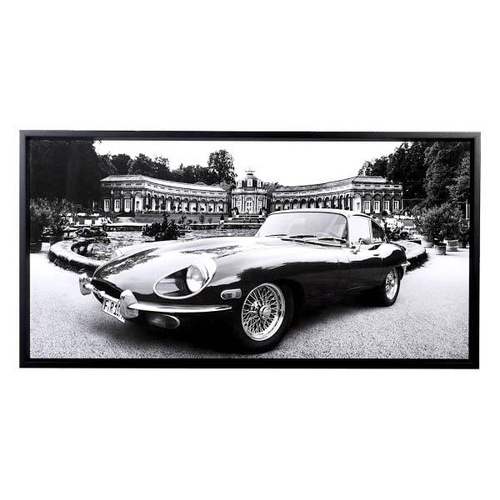 509 - CONTEMPORARY SCHOOL PHOTOPRINT, E-Type Jaguar, framed, 86cm H x 155cm W.