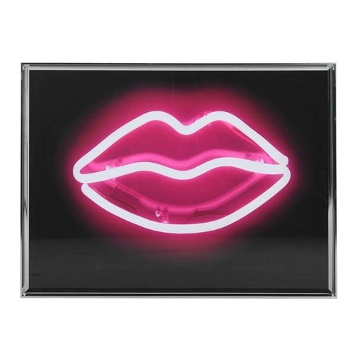 515 - CONTEMPORARY SCHOOL PHOTO PRINT, 'Neon kiss', framed, 87cm x 63cm.