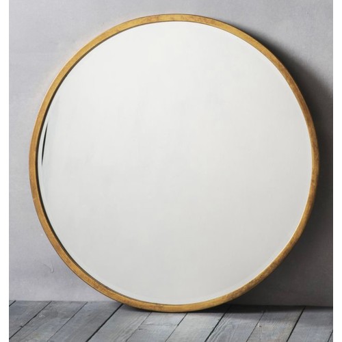 437 - CIRCULAR WALL MIRRORS, a pair, gilt metal frames
(w)80cm x (h)80cm x (d)2cm. (2)