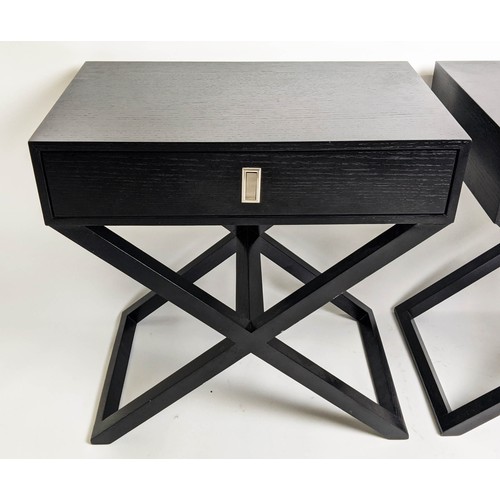 484 - SIDE TABLES, a pair, each 55cm x 35cm x 57cm H. (2)