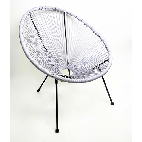 490 - ACAPULCO STYLE CHAIRS, a pair, 75cm W. (2)