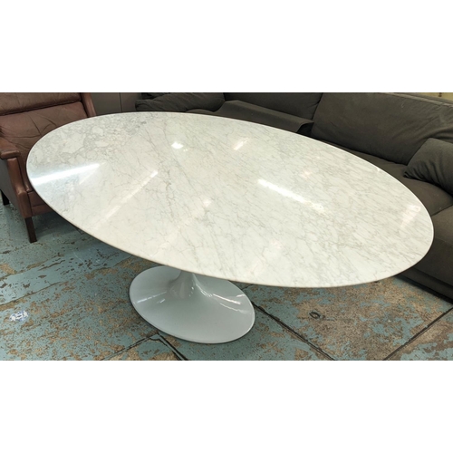 497 - AFTER EERO SAARINEN TULIP STYLE TABLE, 121cm x 195cm L.