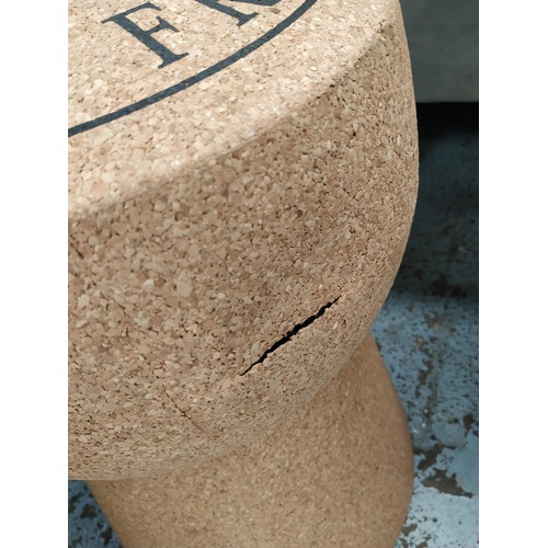 518 - CHAMPAGNE CORK STOOLS, a pair, 50cm x 32cm diam. (2)