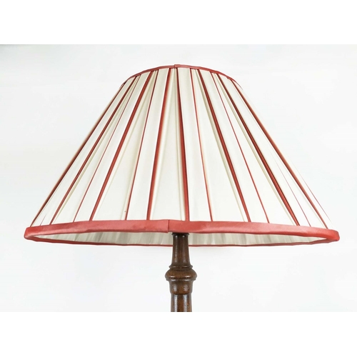 159 - STANDARD LAMP, 176cm H overall, including shade, with integral drinks tray.