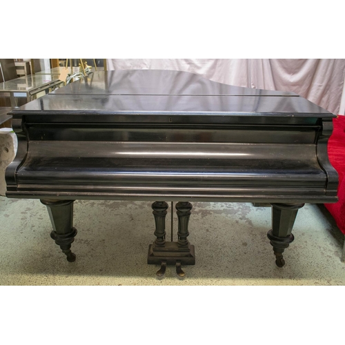 182 - BECHSTIEN GRAND PIANO, 203cm D x 150cm W, late 19th century ebonised.