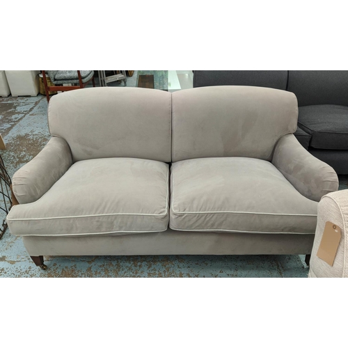 398 - GEORGE SMITH SOFA, 172cm W x 105cm D, light grey, fabric upholstery.