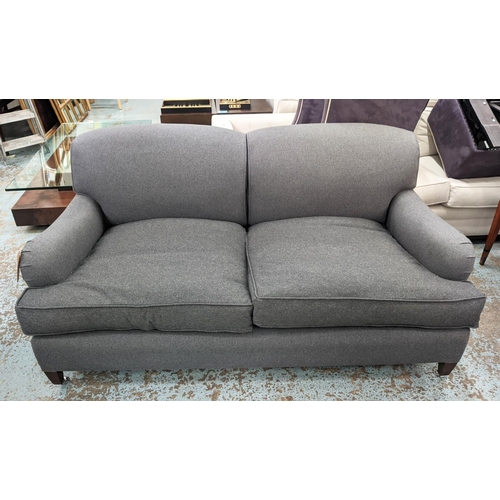 399 - GEORGE SMITH SOFA, 190cm wide, in dark grey fabric upholstery.