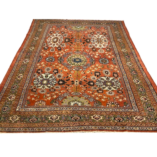 76 - ANTIQUE PERSIAN ZIEGLER MAHAL CARPET, 360cm x 260cm.