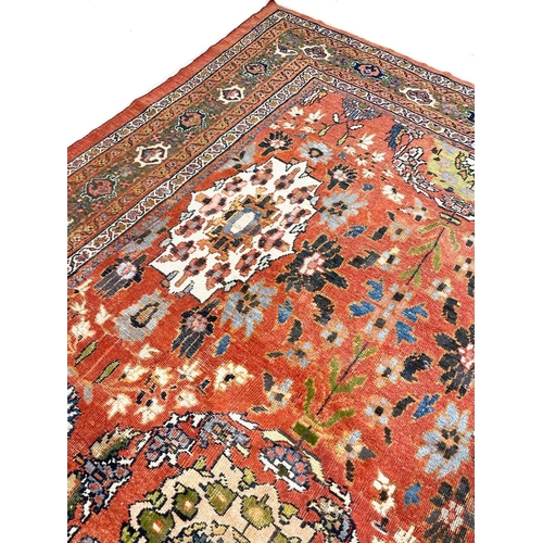 76 - ANTIQUE PERSIAN ZIEGLER MAHAL CARPET, 360cm x 260cm.