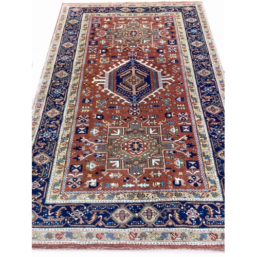 79 - ANATOLIAN KARAJA DESIGN RUG, 190cm x 123cm.