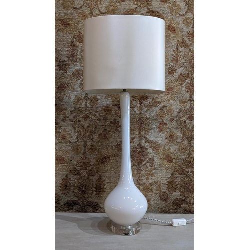 443 - TABLE LAMP, with a Porta Romana shade, 88cm H.