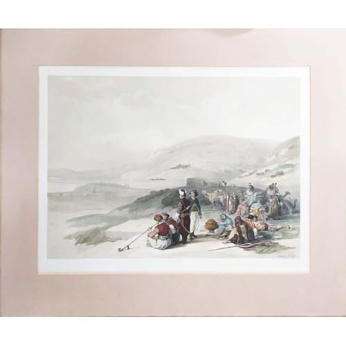 53 - DAVID ROBERTS, 'Medinet Abou, Thebes and other Orientalist Views', six hand coloured lithographs, 40... 