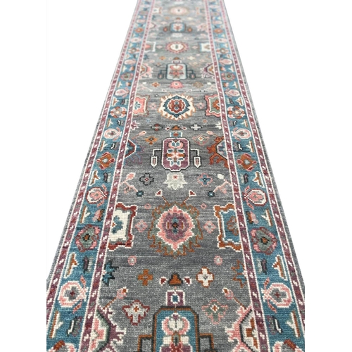 149 - FINE CONTEMPORARY BAKSHAISH DESIGN RUNNER, 306cm x 73cm.