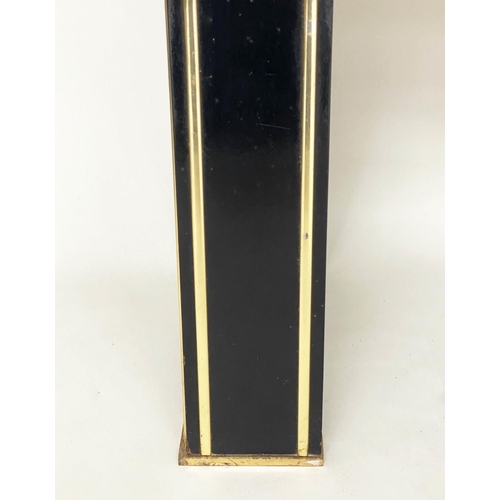 372 - CONSOLE TABLE, 145cm W x 76cm H x 41cm D, 20th century French, ebonised, with brass and silvered mou... 