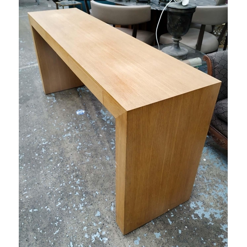 356 - CONSOLE TABLE, 180cm x 46cm x 81cm, contemporary design, with two drawers.