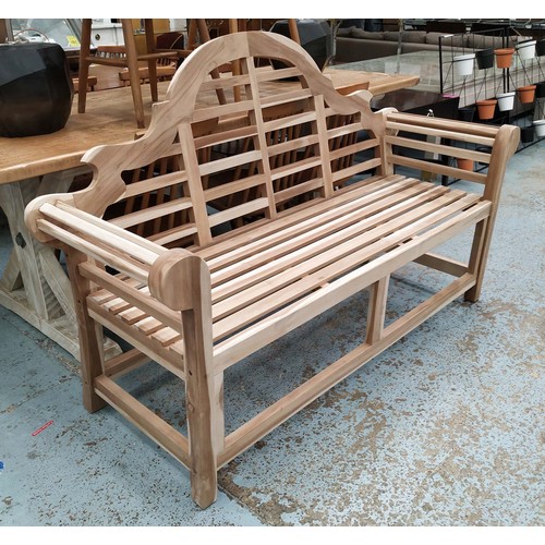 351 - AFTER EDWIN LUTYENS GARDEN BENCH, 164cm W.