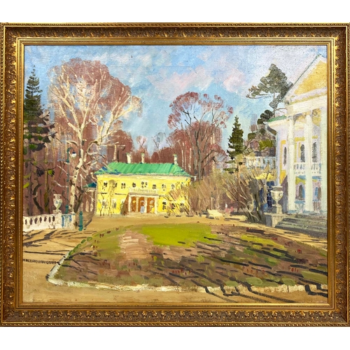 97 - NIKOLAI GORSHKOV (1923-2009), 'Gorki Leninskiye Lenins Dacha', oil on canvas, 83cm x 98.5cm, signed,... 