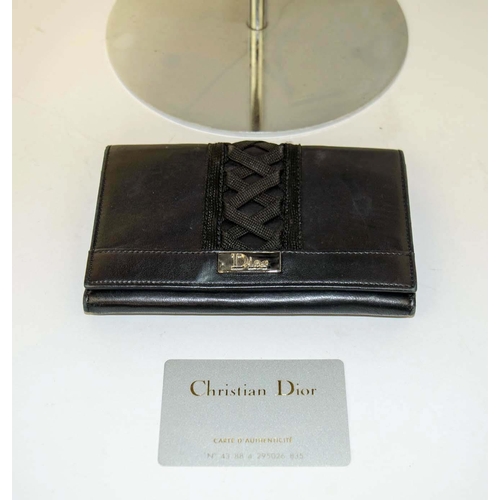 25 - CHRISTIAN DIOR CORSET BAG, by John Galliano, black leather with silver tone hardware, logo fabric li... 