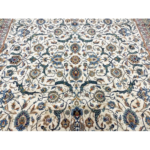 138 - FINE PERSIAN KURK KASHAN CARPET, 415cm x 285cm.