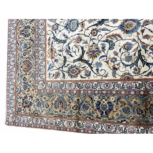 138 - FINE PERSIAN KURK KASHAN CARPET, 415cm x 285cm.