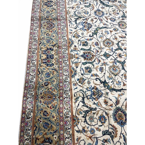 138 - FINE PERSIAN KURK KASHAN CARPET, 415cm x 285cm.