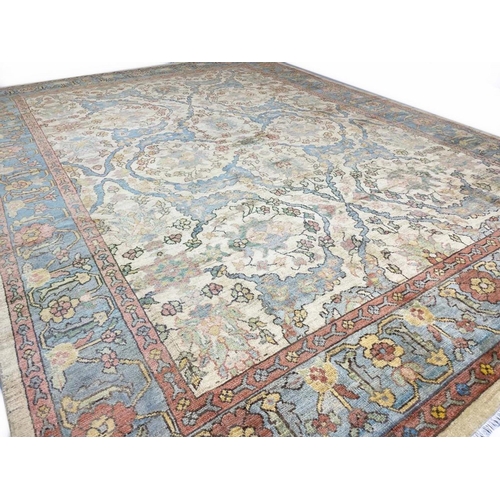 140 - FINE ANATOLIAN OUSHAK CARPET, 440cm x 320cm.