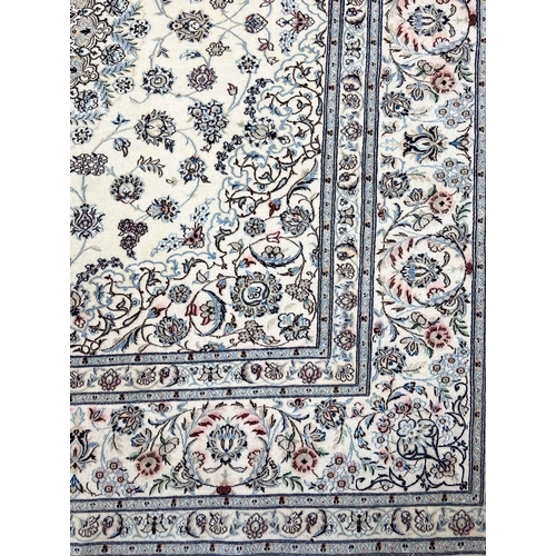 157 - PART SILK NAIN RUG, 197cm x 201cm.