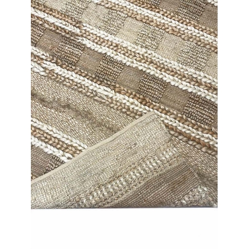 158 - NATURAL JUTE RUG, 251cm x 185cm.