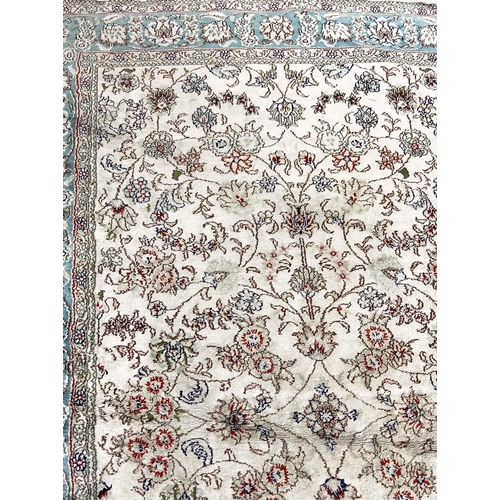 159 - SILK RUG, 156cm x 92cm.