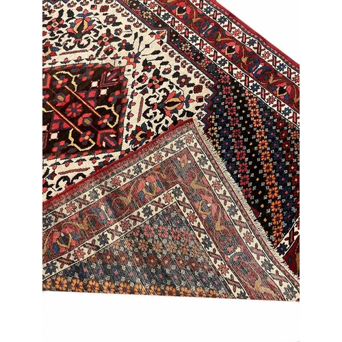 160 - ANTIQUE PERSIAN BAKKTIARI RUG, 200cm x 140cm.