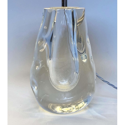 219 - TABLE LAMPS, a pair, Heathfield and Co 'Anya', solid glass free blown base, 49cm H. (2)