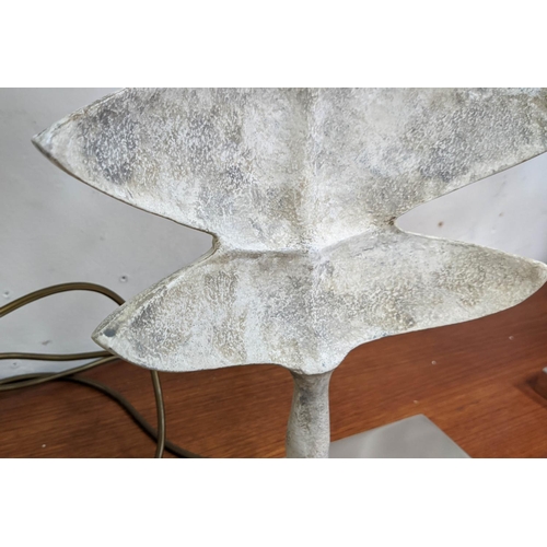 301 - PORTA ROMANA GIACOMETTI LEAF TABLE LAMPS, a pair, with Porta Romana shades, 78cm H. (2)