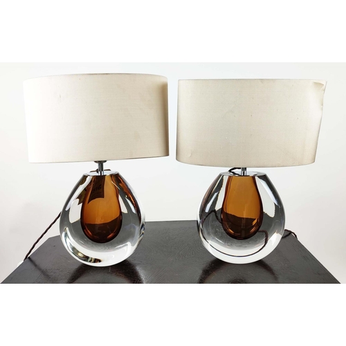 316 - HEATHFIELD & CO TABLE LAMPS, a pair, with shades, 52cm. (2)