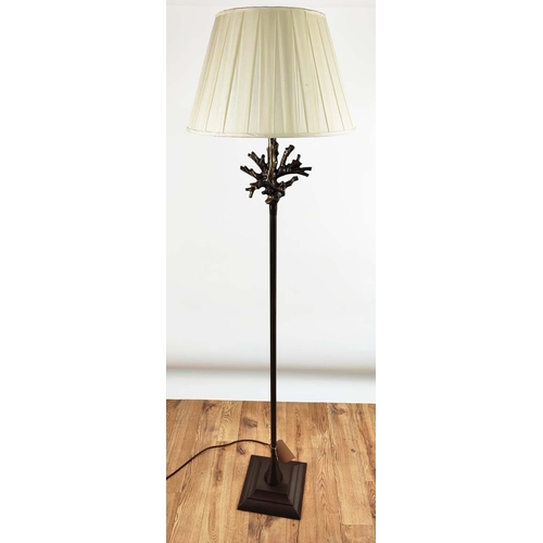 317 - HEATHFIELD & CO FLOOR LAMP, with pleated shade, 1337cm H.