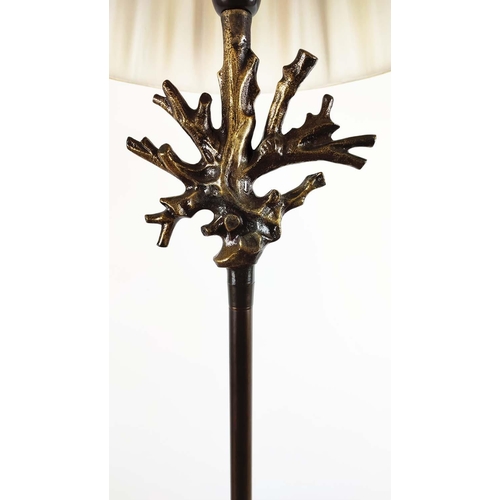 317 - HEATHFIELD & CO FLOOR LAMP, with pleated shade, 1337cm H.