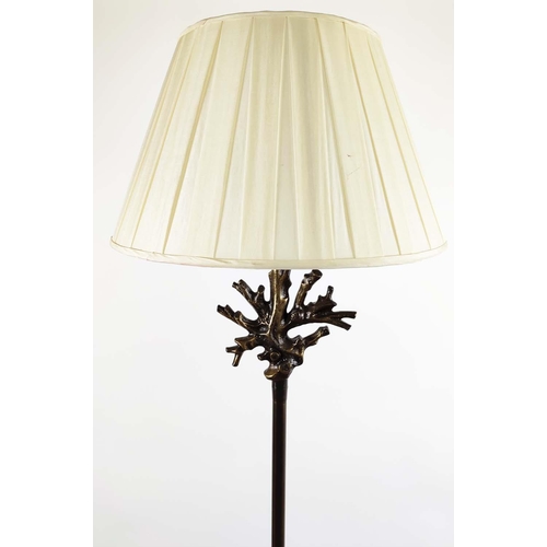 317 - HEATHFIELD & CO FLOOR LAMP, with pleated shade, 1337cm H.